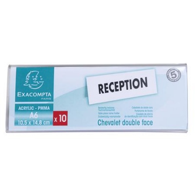 Držiak na menovku, stolový, 150 × 50 × 140 mm, EXACOMPTA