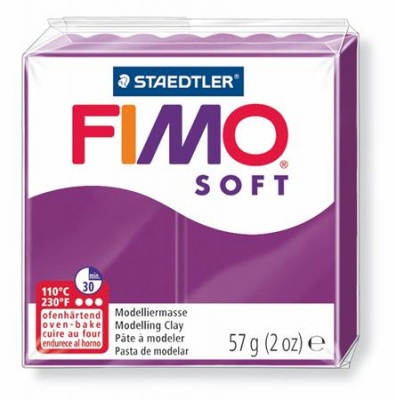 Modelovacia hmota, 57 g, polymérová, FIMO "Soft", cyklámenová