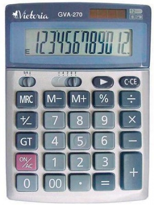Kalkulačka, stolová, 12 miestny, VICTORIA OFFICE "GVA-270"