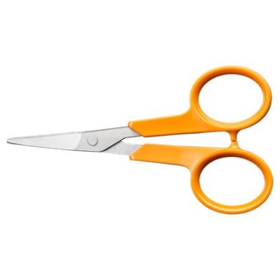 Nožnice na manikúru, 10 cm, ohnuté, FISKARS "Classic", oranžové