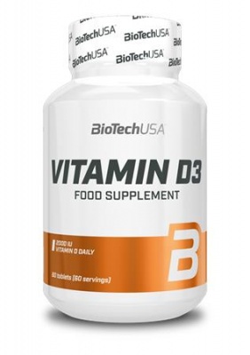 Vitamín, 60 tabliet D3, BIOTECH USA