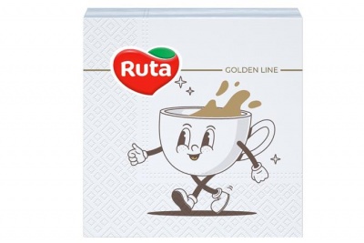 Servítky, 1/4 skladané, 2-vrstvové, 24 × 24 cm, 40 ks, RUTA „Coffee“