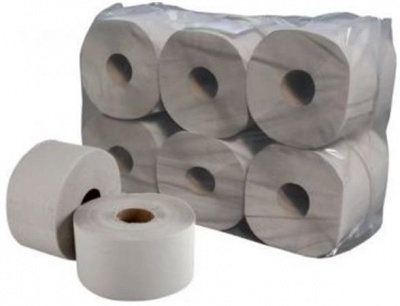 Toaletný papier, 1 vrstvový, veľký kotúč, 130 m, priemer 19 cm, "Vella", prírodný