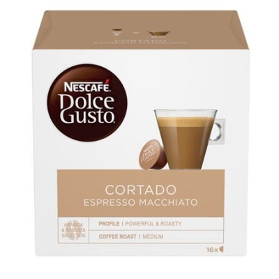 Kávové kapsule, 16 ks,  NESCAFÉ DOLCE GUSTO "Cortado Espresso Macchiato"