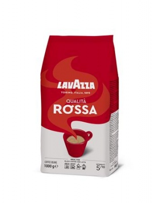 Káva, pražená, zrnková, 1000 g, LAVAZZA "Rossa"