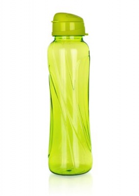 Fľaša, 610 ml, plastová, "Slim", svetlozelená
