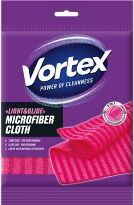 Utierka z mikrovlákna, čistí a leští, 40 × 40 cm, 1 ks, VORTEX, ružová
