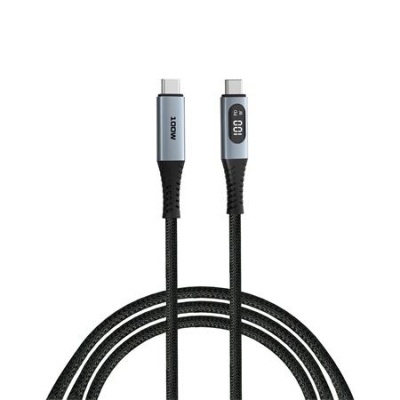 USB kábel, USB-C – USB-C, 1,2 m, 100 W, s indikátorom výkonu, VERBATIM