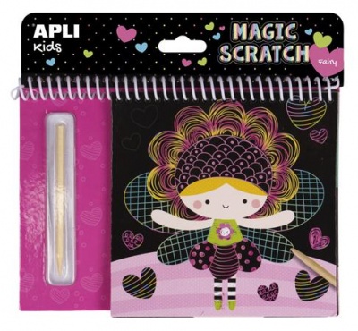 Škrabací zošit, APLI Kids "Magic Scratch", víly