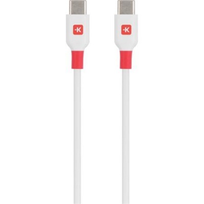 Nabíjací kábel USB-C/USB-C, 1,2 m, SKROSS, biely