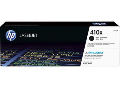 CF410X Laserový toner k tlačiarňam ColorLaserJet Pro M452, M477, HP 410X, čierna, 6,5k