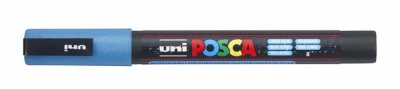 Dekoračný popisovač, 0,9-1,3 mm, UNI"Posca PC-3ML", lesklá svetlomodrá