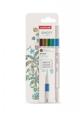 Liner, sada, 0,4 mm, UNI „Emott Island“, 5 rôznych farieb