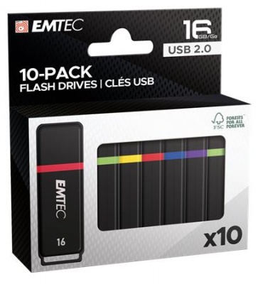 USB kľúč, 16GB, 10 ks, USB 2.0, EMTEC "K100 Mini Box"