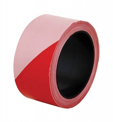 Označovacia páska, 50 mm x 100 m, červeno-biela