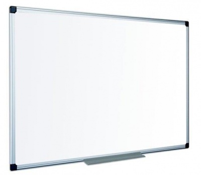 Biela tabuľa, smaltovaná, matná,  100x200 cm, hliníkový rám, VICTORIA VISUAL