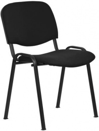 Konferenčná stolička, čalúnená, čierna kovová konštrukcia, „Felicia”, čierna
