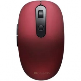 Myš, bezdrôtová, optická, USB/Bluetooth, CANYON "MW-9", červená