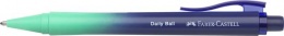 Guľôčkové pero, 0,34 mm, stláčací mechanizmus, tyrkysové-modré telo pera, FABER-CASTELL "Daily Ball Flow", modré