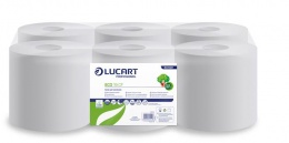 Papierové utierky, kotúčové, 2-vrstvové, LUCART "Eco CF 19", biela