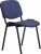 Konferenčná stolička, čalúnená, čierna kovová konštrukcia, „Felicia”, modrá