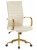 Kancelárska stolička, textilné čalúnenie, chrómový podstavec zlatej farby, "Golden 6", béžová