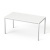 Stôl s kovovými nohami, univerzálny, 75x150 cm, MAYAH "Freedom SV-39", biela