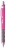 Guľôčkové pero, 0,8 mm, stláčací mechanizmus, neónovo ružové telo, ROTRING "Tikky", modrá