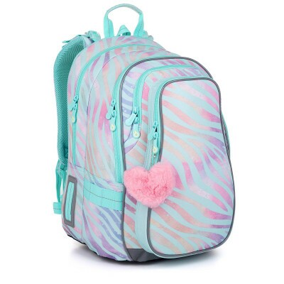 Školská taška Dúhová zebra Topgal LYNN 25007 G, 2. -5. trieda